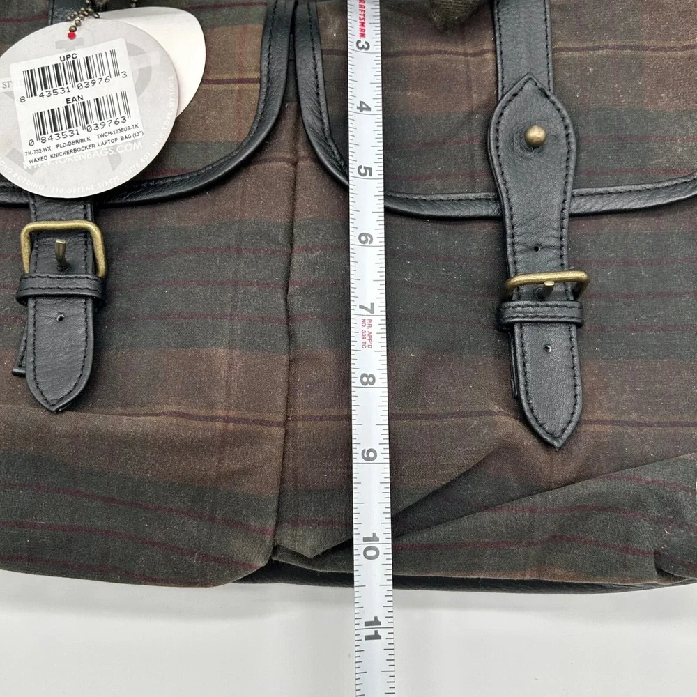Token Bag Waxed Knickerbocker Plaid Cow Leather Laptop Bag 13